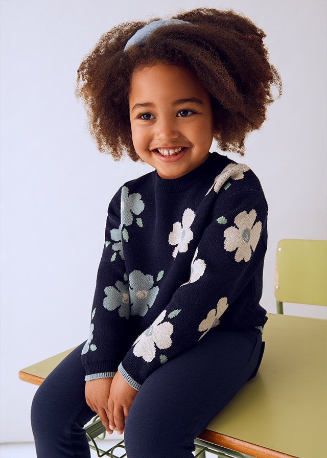 Girls jacquard jumper
