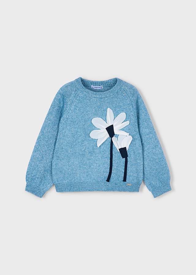 Girls flower appliqué jumper