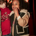 Girls contrast sheepskin gilet