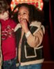 Girls contrast sheepskin gilet