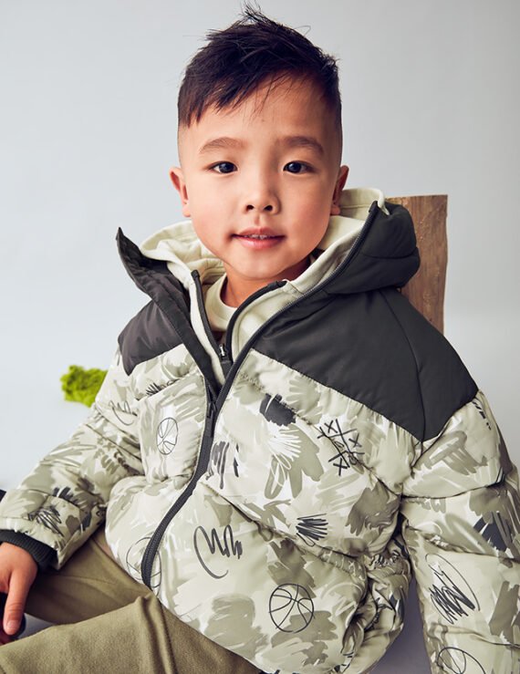 Boys print coat