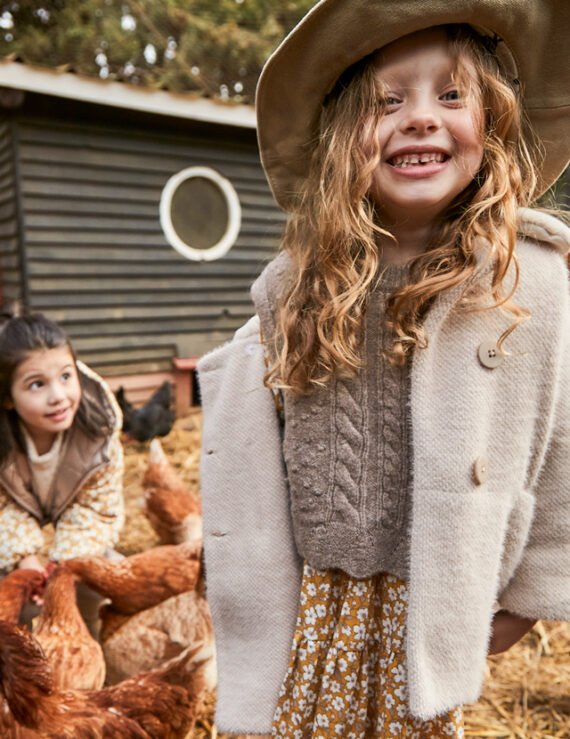 Girls fur coat