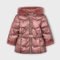 Girls belted metallic coat