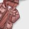 Girls belted metallic coat