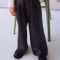 Girls leatherette trousers with belt