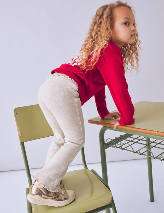 Girls printed flared leggings