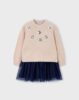 Girls combined knitted dress