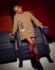 Girls fleece graphic dress