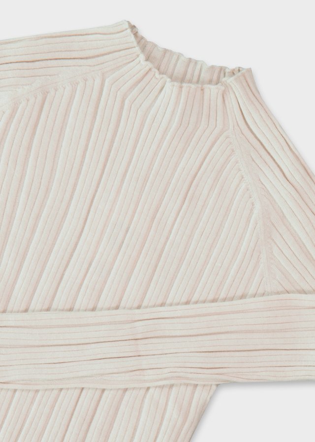 Girls semi sheer knitted jumper