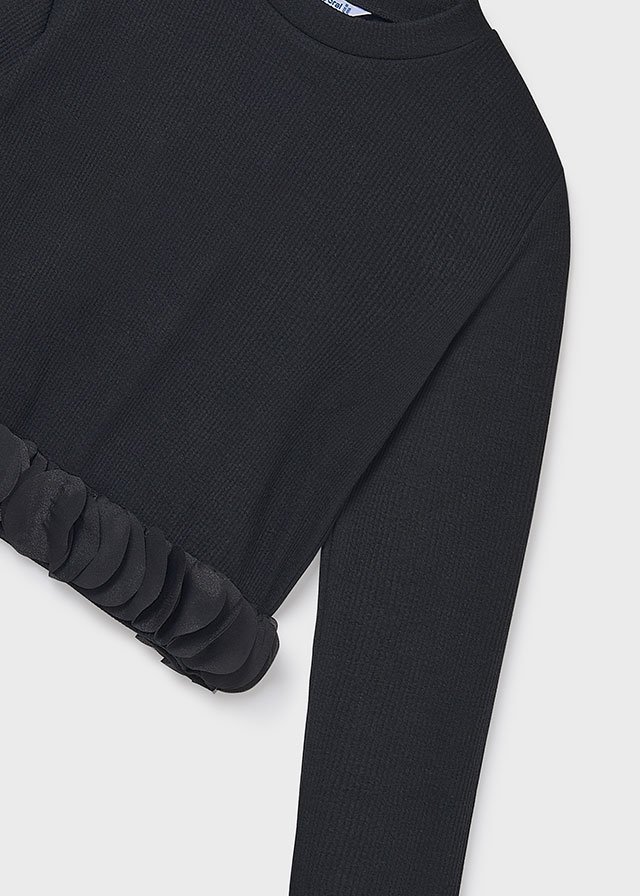 Girls ruffle hemmed T-shirt