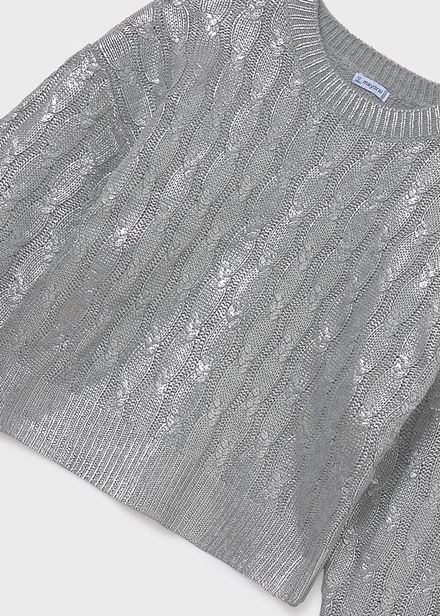 Girls braided knit jumper