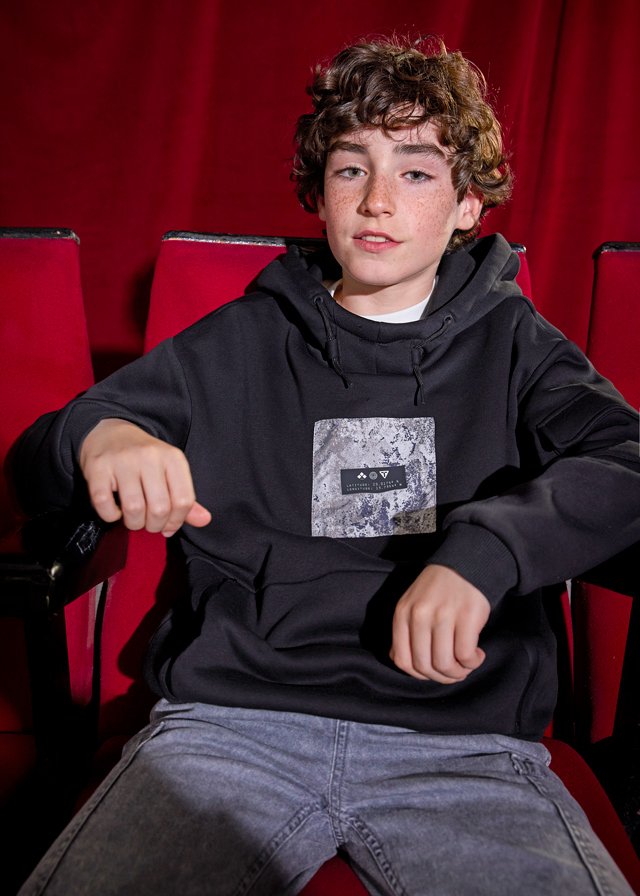 Boy print hoodie Better Cotton