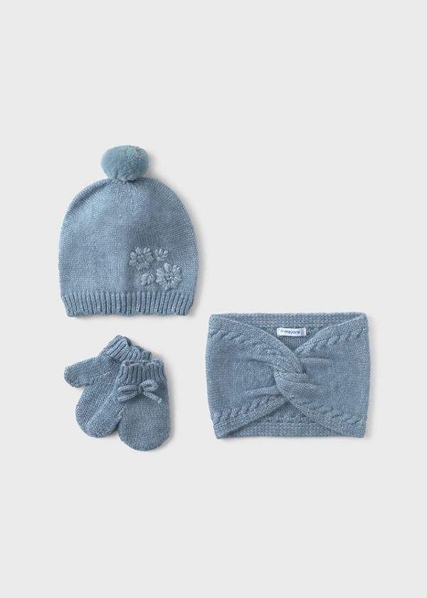Baby 3 Piece Hat and Scarf Set Baby 3 Piece Hat and Scarf Set