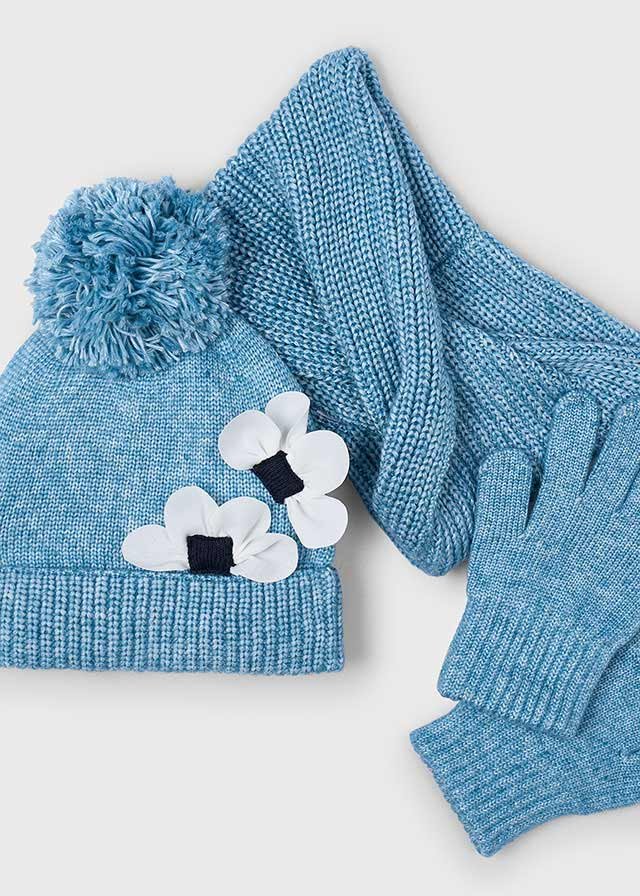15-10071-084-L-5 Girls 3 piece scarf set