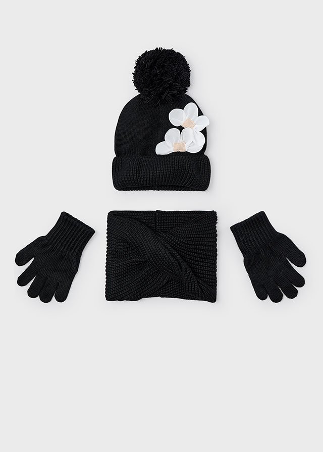 15-10071-088-L-4 Girls 3 piece scarf set