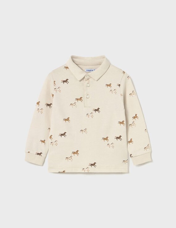 Baby print polo shirt