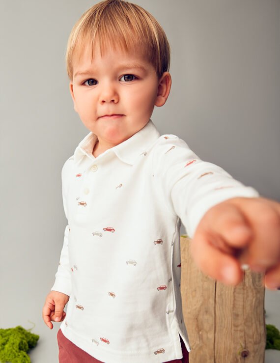 Baby print polo shirt