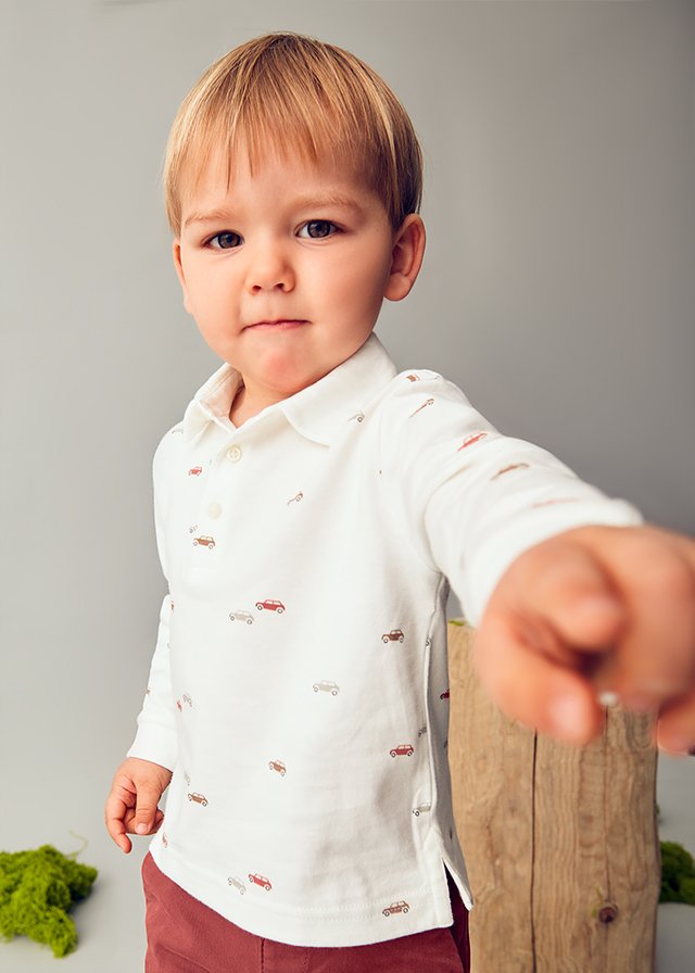 Baby print polo shirt