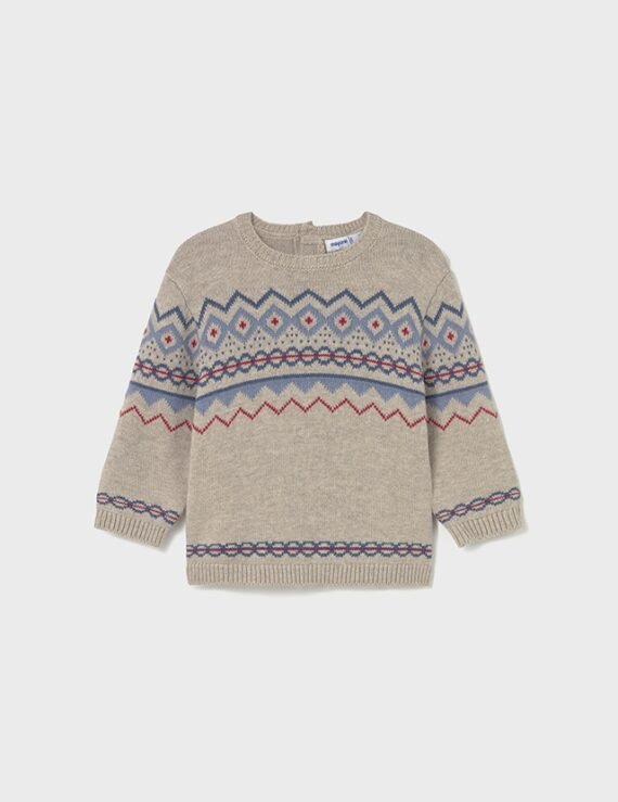 Baby jacquard motif jumper
