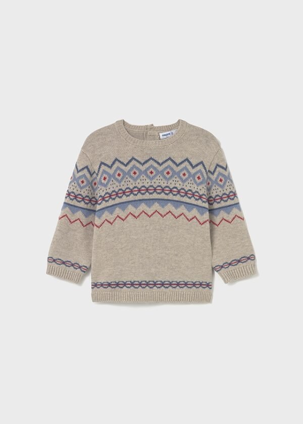 Baby jacquard motif jumper