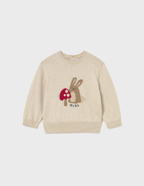 Baby animal motif jumper