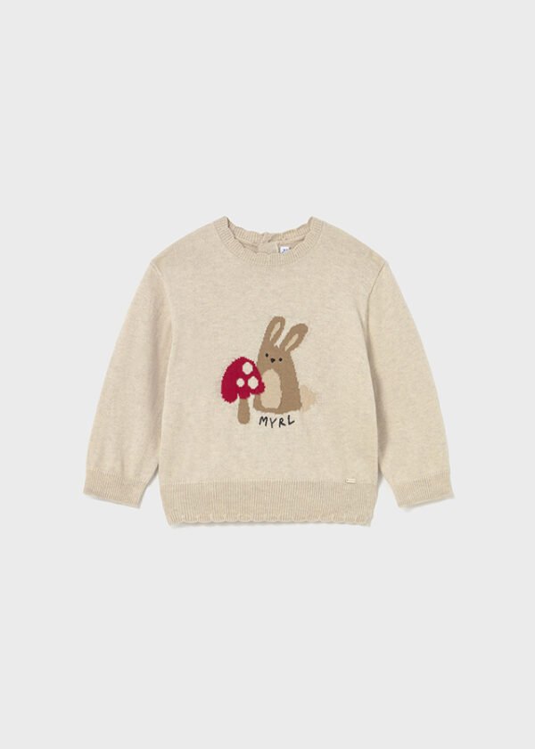 Baby animal motif jumper