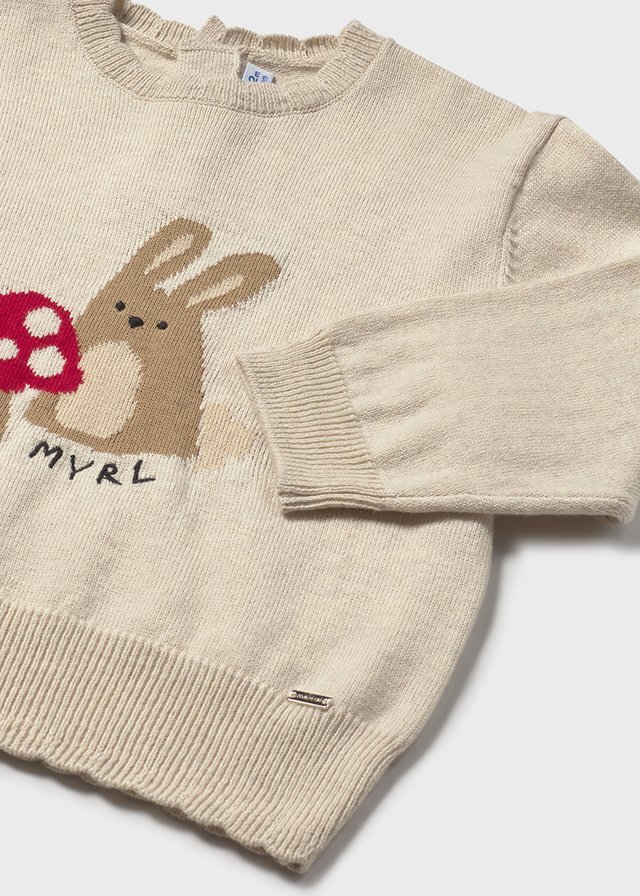 Baby animal motif jumper