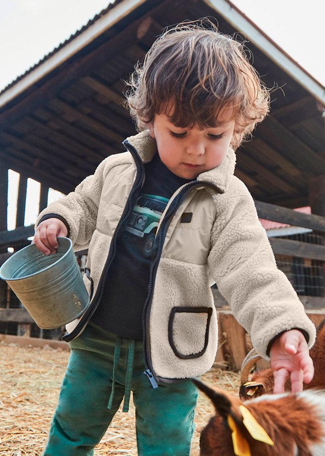 Baby sheepskin zip hoody