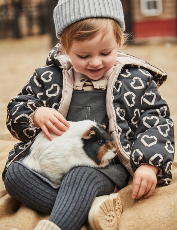 Baby reversible printed coat