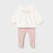Newborn girl's leggings and jumper set