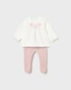 Newborn girl's leggings and jumper set