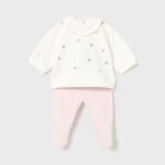 Newborn girl's leggings and sweatshirt set