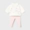Newborn girl's leggings and sweatshirt set
