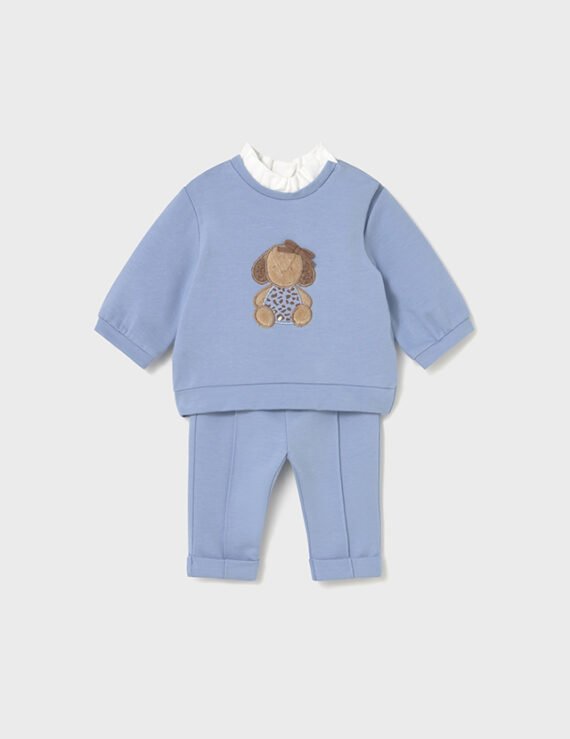 Newborn long trousers and jumper set