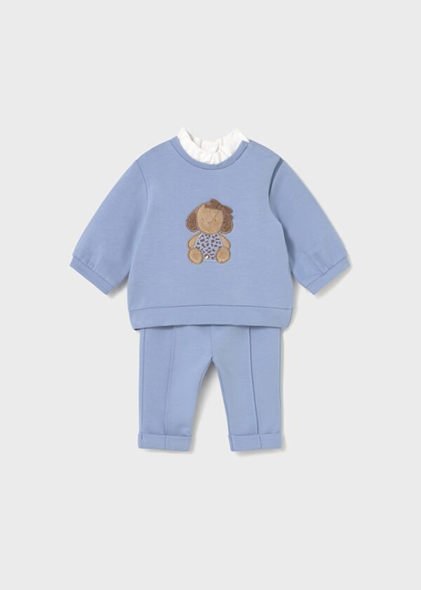 Newborn long trousers and jumper set