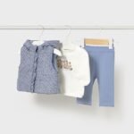 Newborn print tracksuit with gilet
