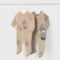 Newborn set of 2 rompers with feet