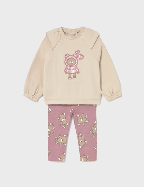 Baby print legging and jumper set