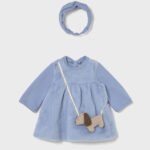Newborn dress with bag and headband