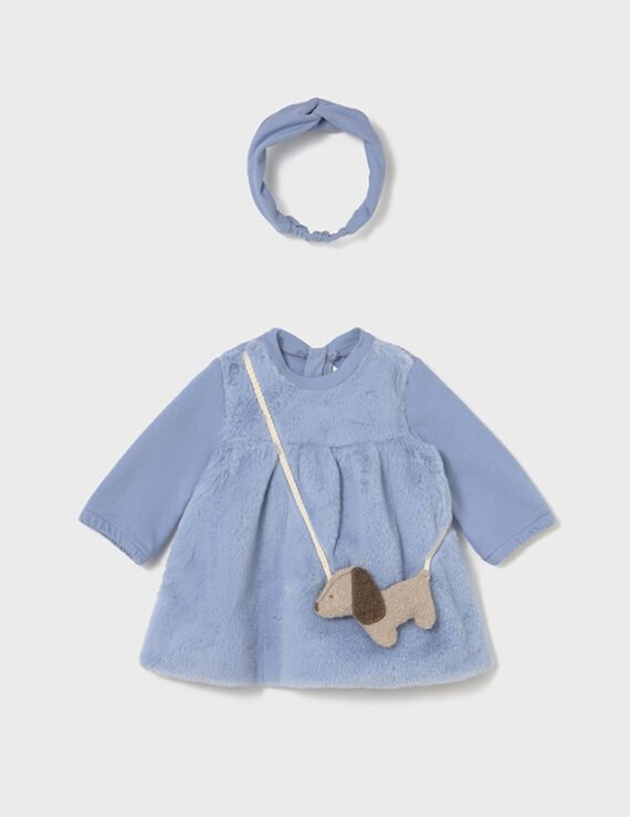 Newborn dress with bag and headband