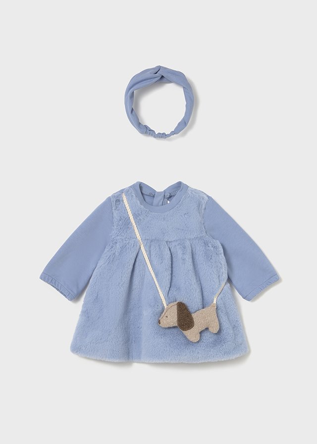 Newborn dress with bag and headband