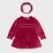 Baby velvet dress with headband