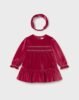 Baby velvet dress with headband