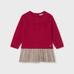 Baby combined knitted dress