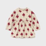 Baby print fleece dress