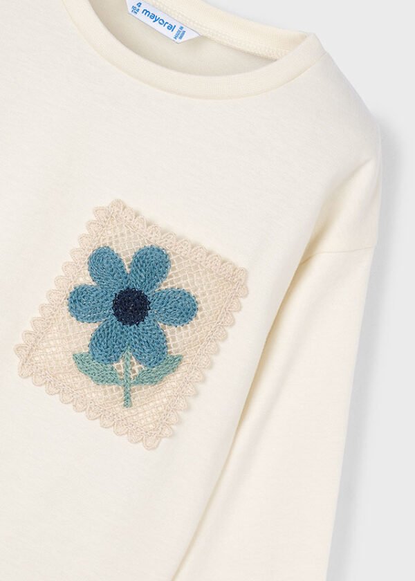 Girls crochet pocket t-shirt
