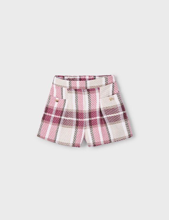 Girls check shorts