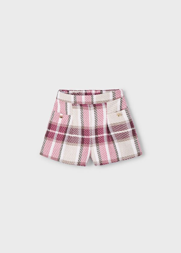Girls check shorts