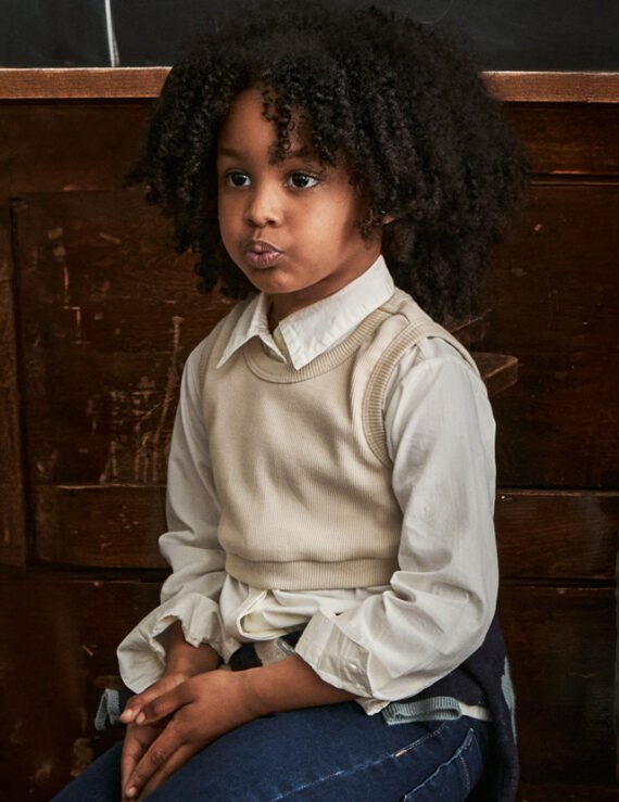 Girls vest and blouse set