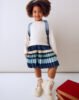 Girls combined striped dress